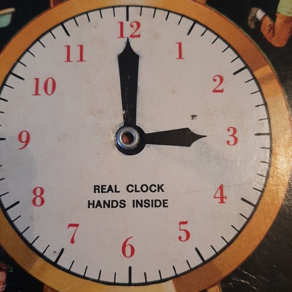 Vintage 1957 Little Golden Activity Book How To Tell Time - Picture 4 of 9